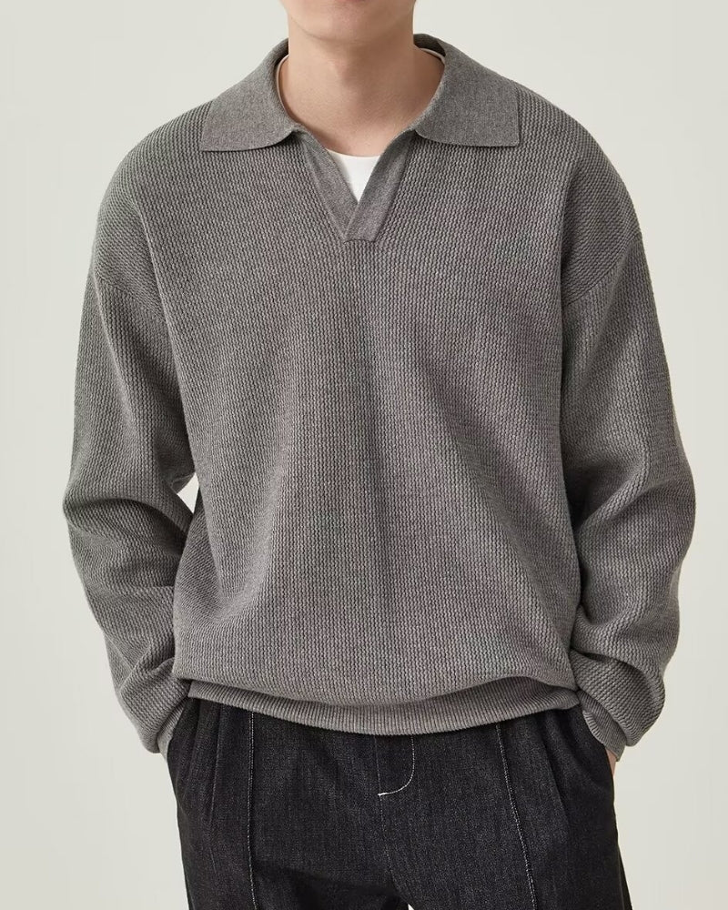 Kark - Polo-shirt i strukturstrik