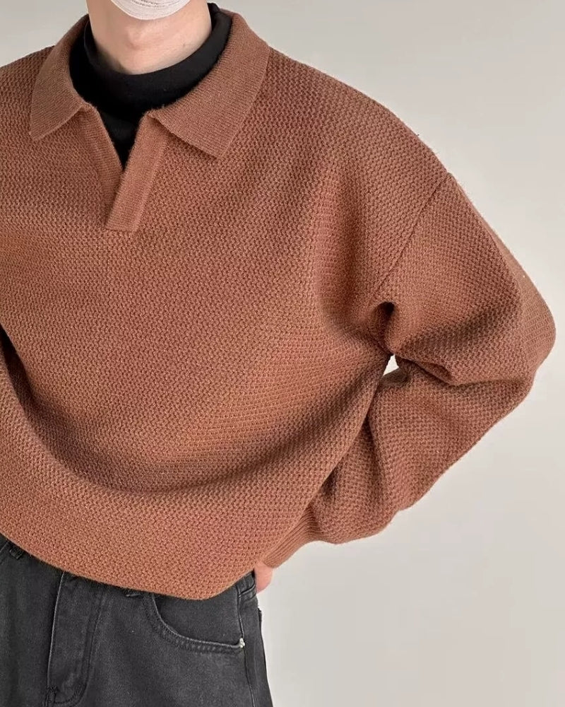 Kark - Polo-shirt i strukturstrik